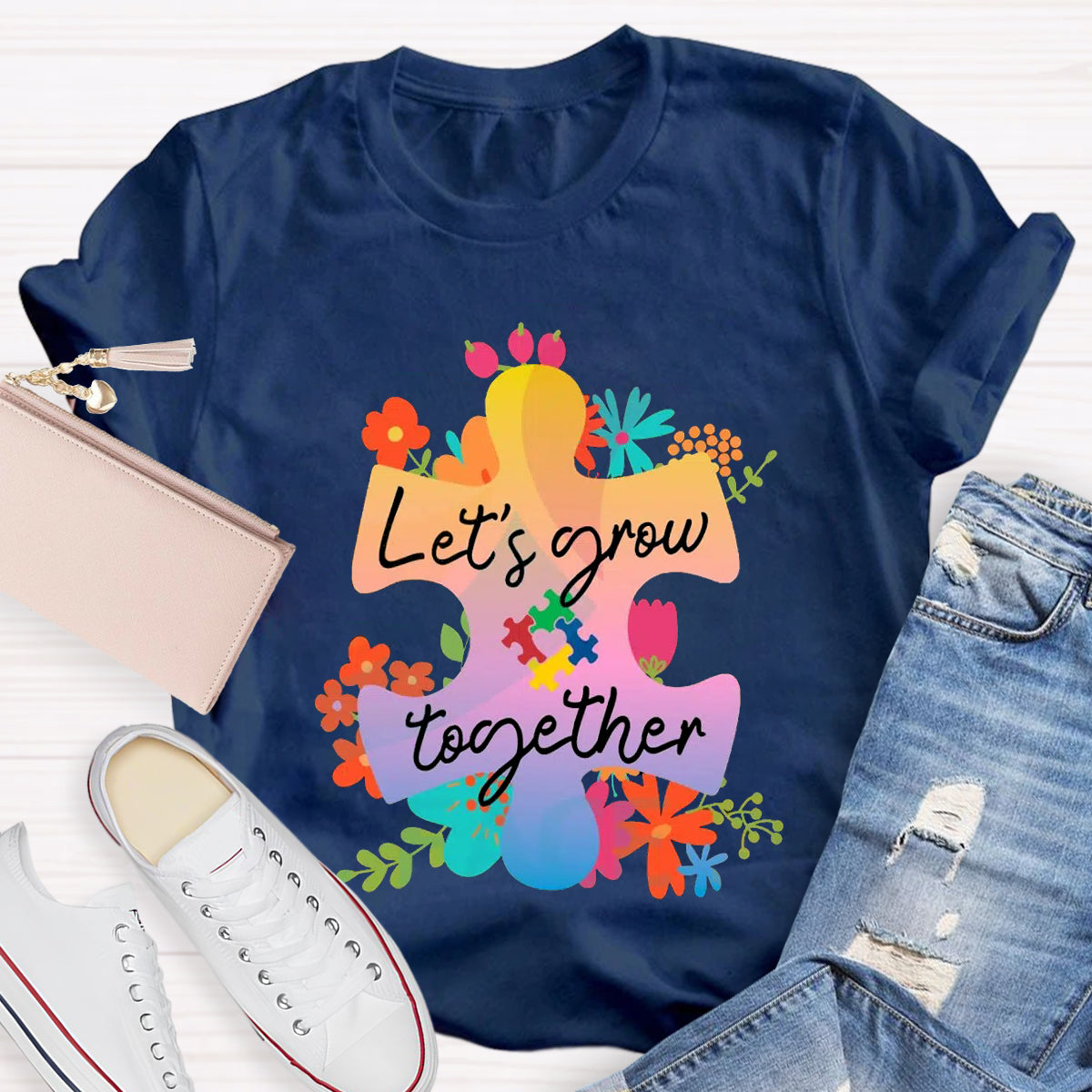 Let's Grow Together Teacher T-Shirt