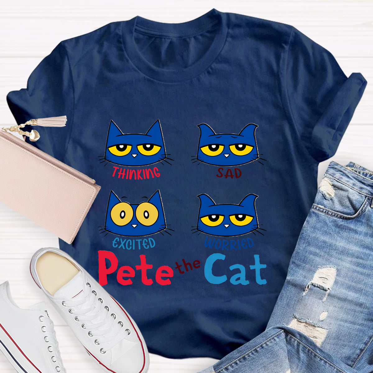 Funny Pete The Cat Emotions T-Shirt