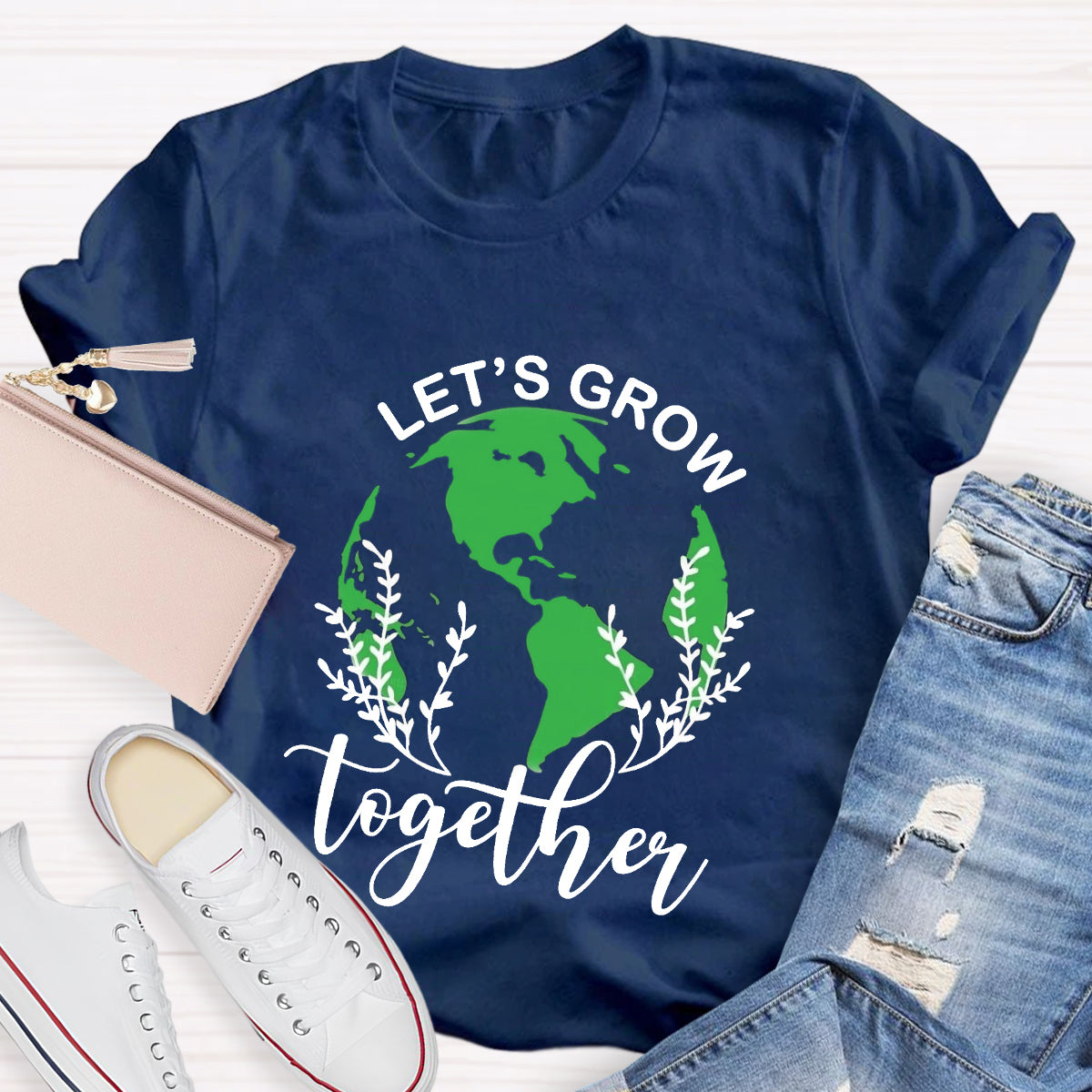 Let's Grow Together Green Earth T-Shirt