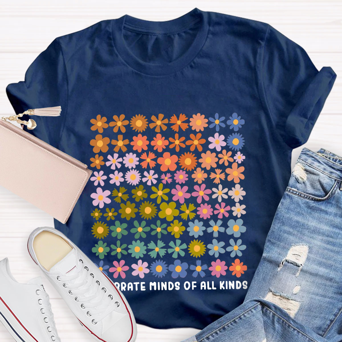 Celebrate Minds of All Kinds Floral T-Shirt