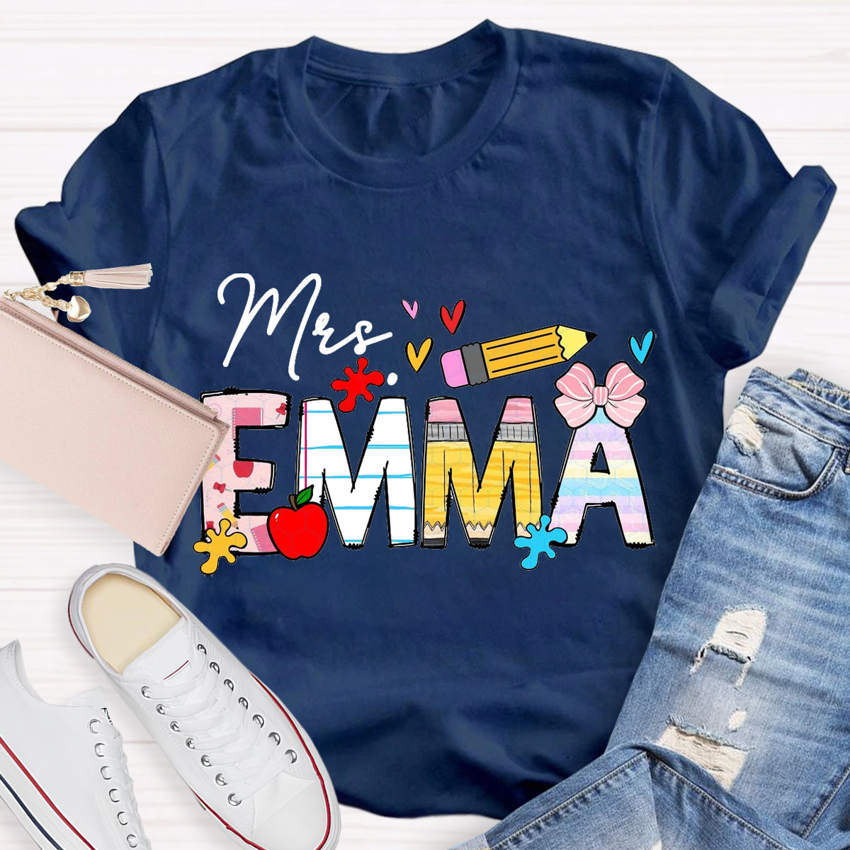 Personalized Your Name Teacher T-Shirt