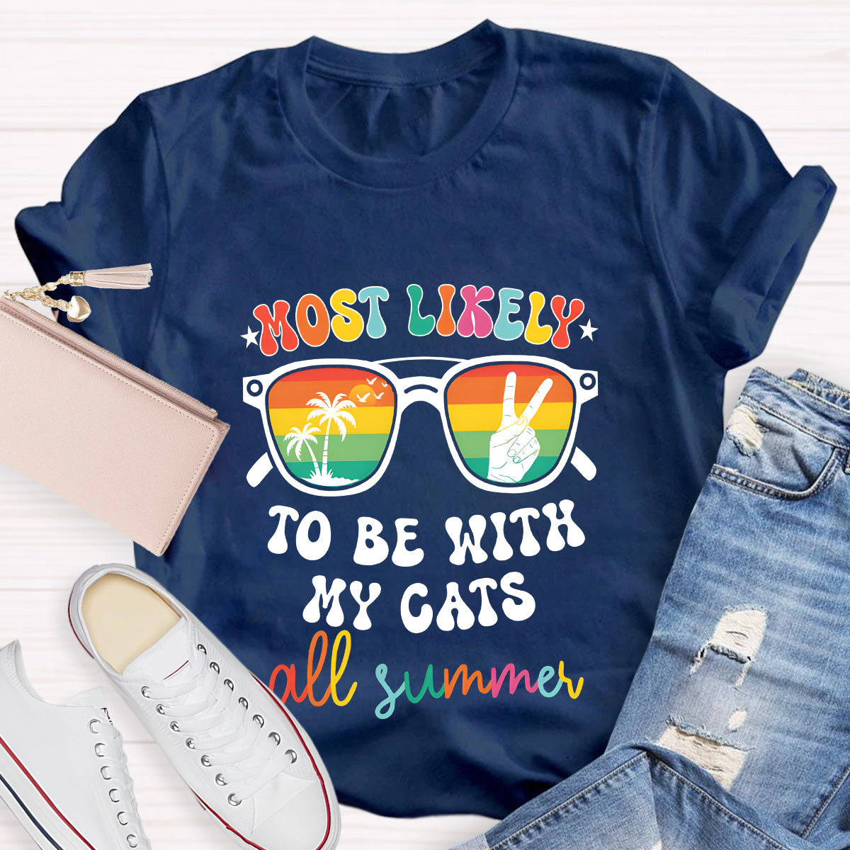 Personalized Text Most Likely To Do Something All Summer T-Shirt