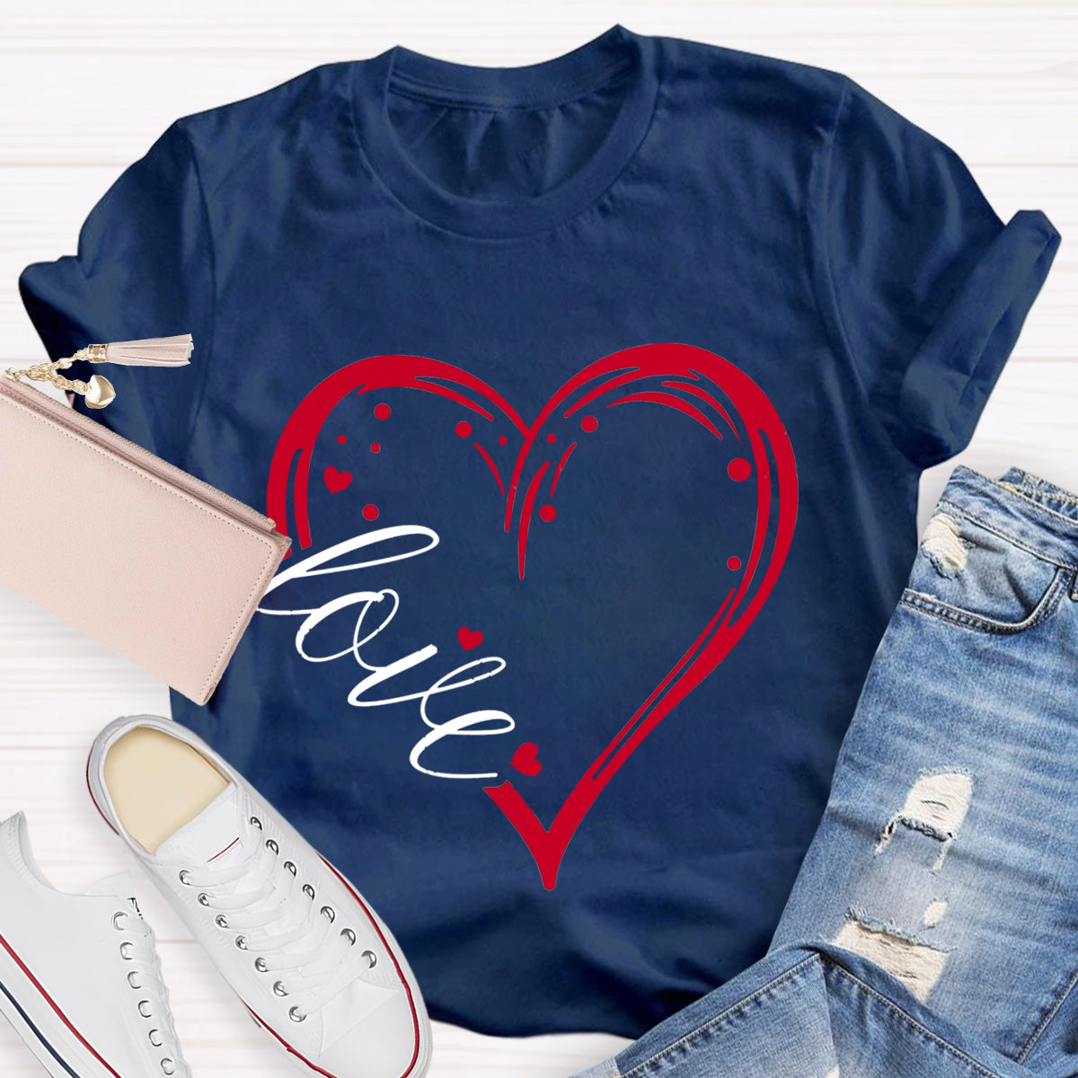 Valentines Day Heart Teacher T-Shirt