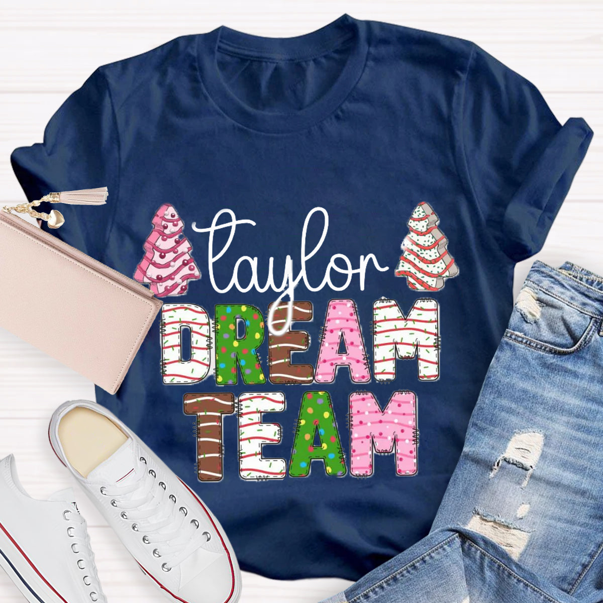 Personalized Name Christmas Dream Team T-Shirt