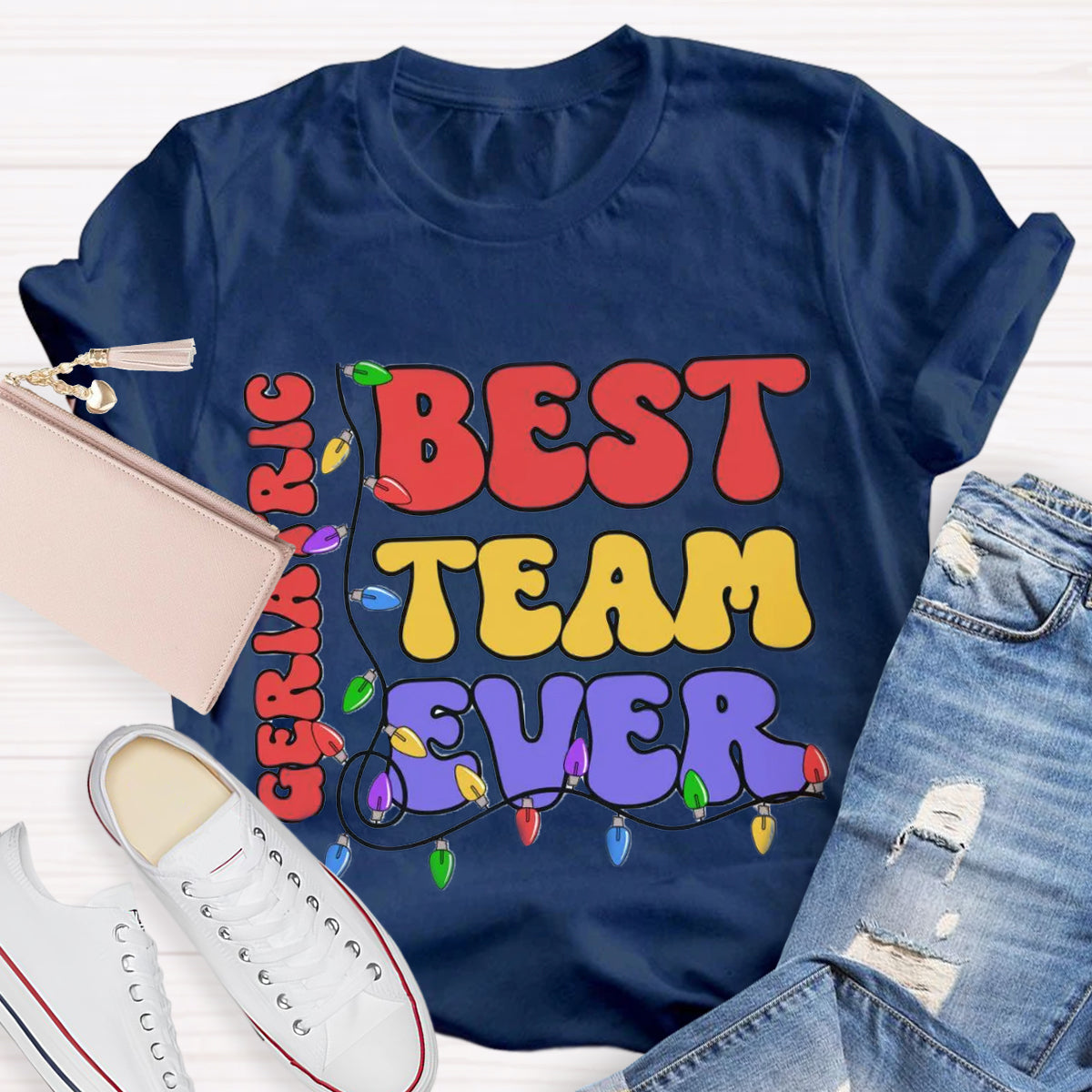 Personalized Team Name Christmas Teacher T-Shirt