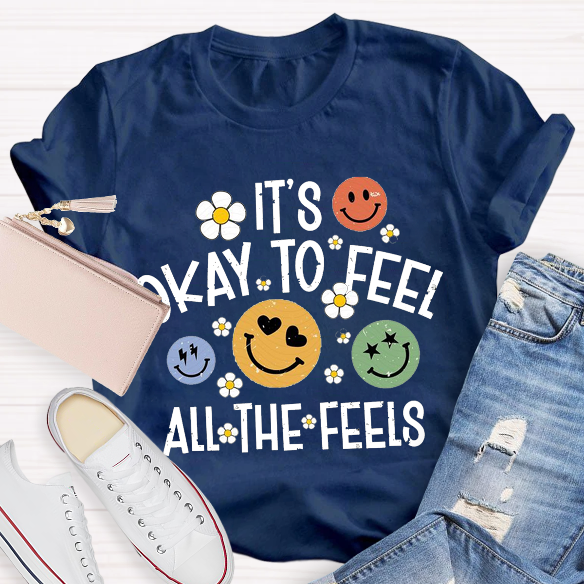 It‘s Ok To Feel All The Feels Cute Teacher T-Shirt