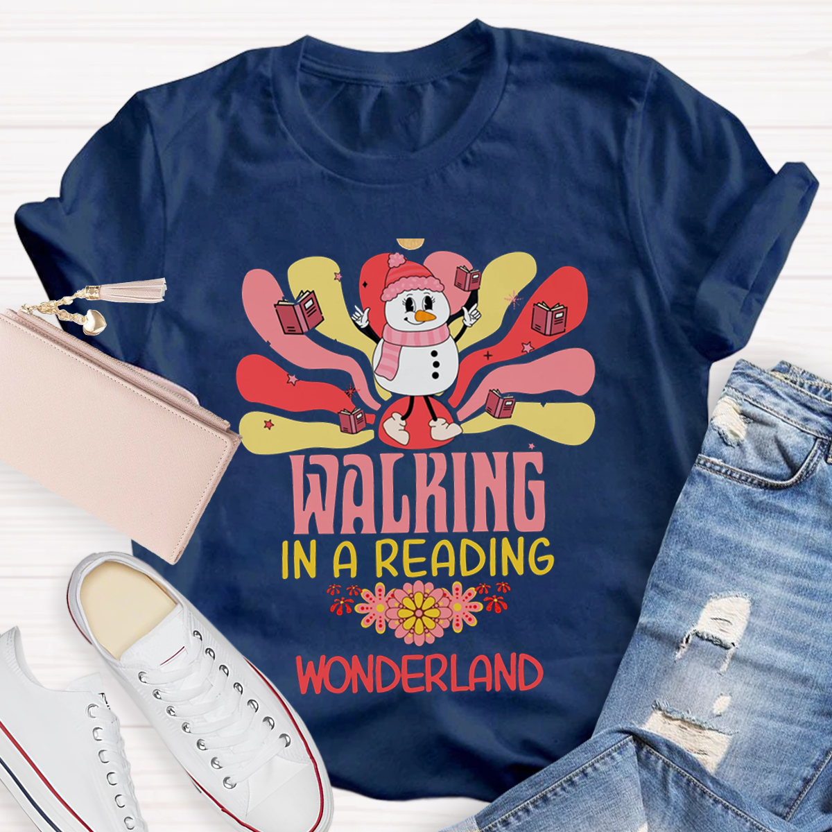 Winter Wonderland Christmas School Reading Specialist Teacher T-Shirt