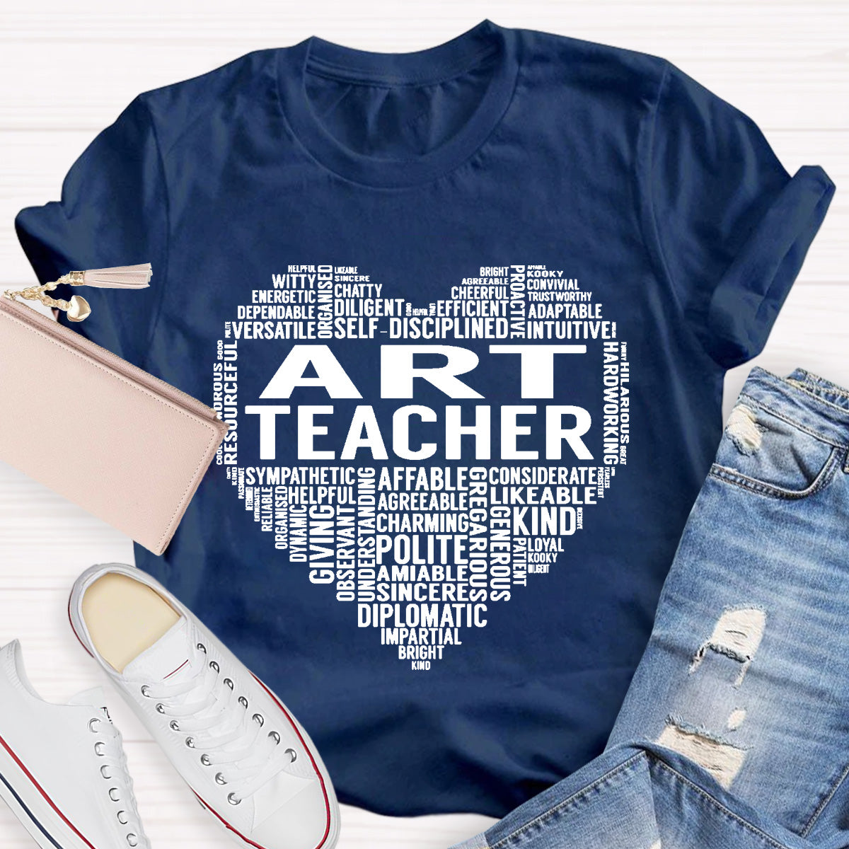 Art Teacher Defination Heart T-Shirt