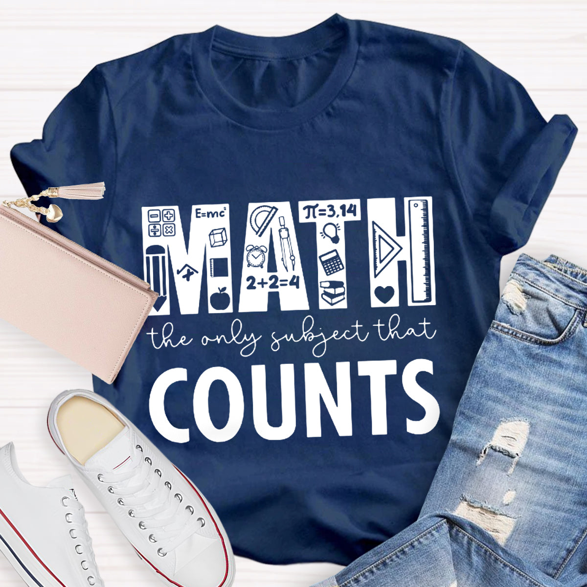 Math The Only Subject That Counts Math Teacher T-Shirt