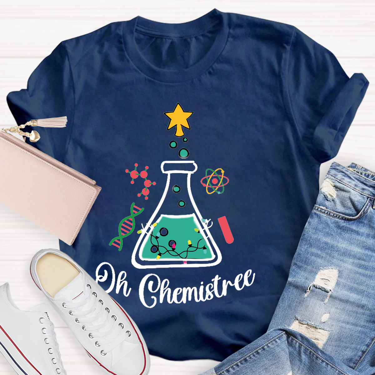 Oh Chemistree Teacher Christmas T-Shirt