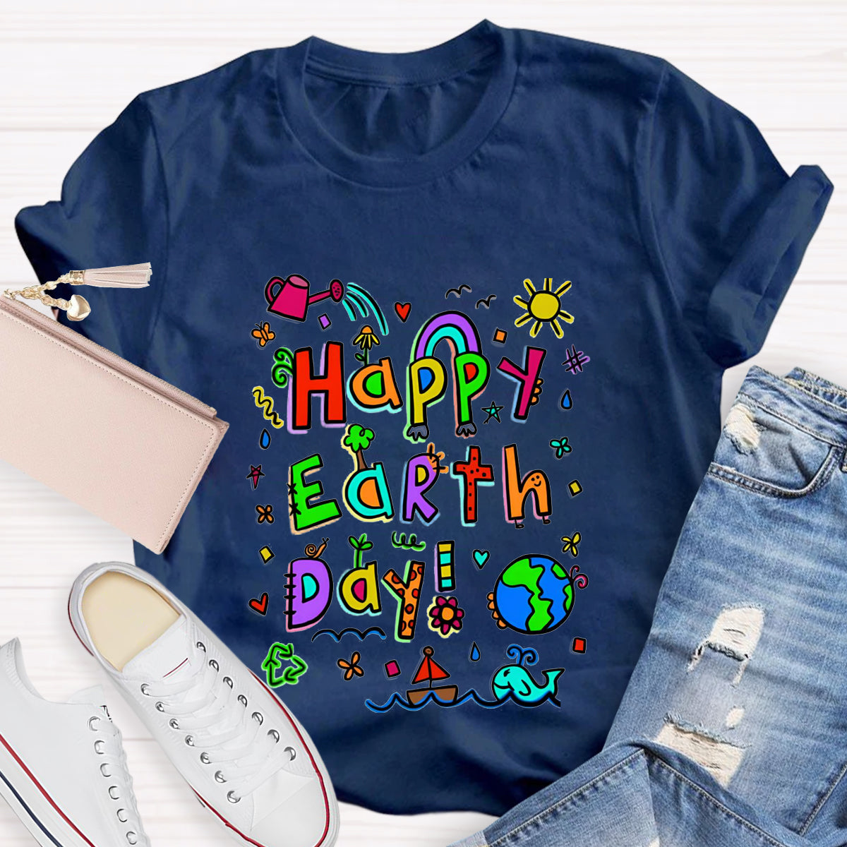 Floral Happy Earth Day T-Shirt
