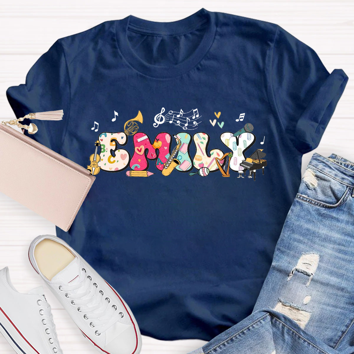 Personalized Name Piano Teacher T-Shirt