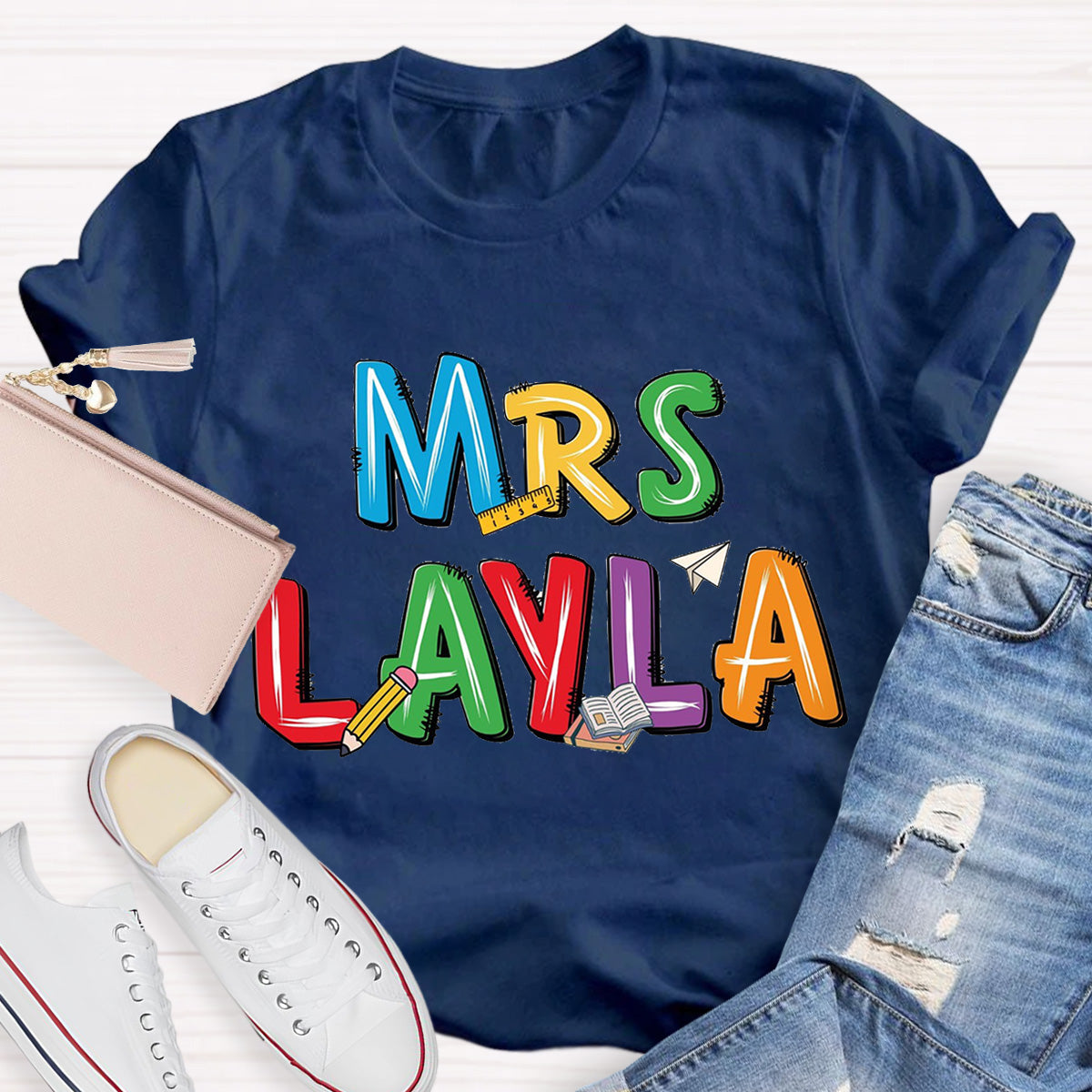 Personalized Your Name Teacher T-Shirt