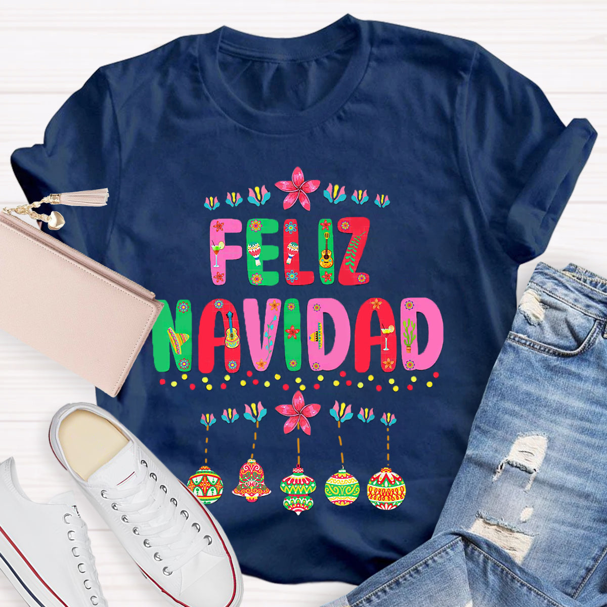 Feliz Navidad Spanish Teacher T-Shirt