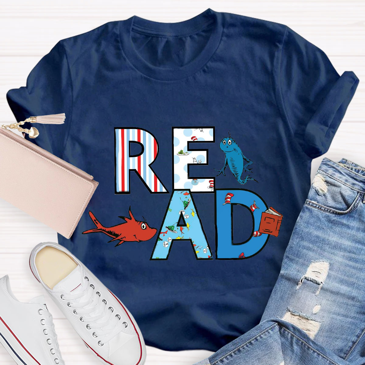 Read Book Character Day T-Shirt