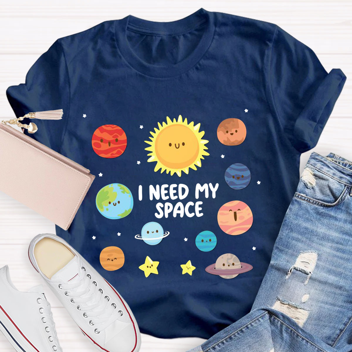 I Need My Space Planets T-Shirt