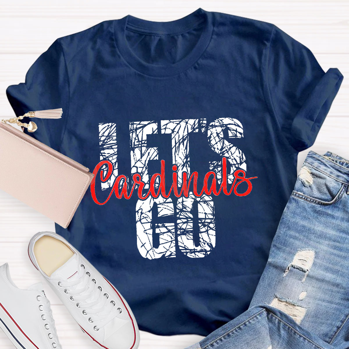 Personalized  Mascot Cardinals Teacher T-Shirt