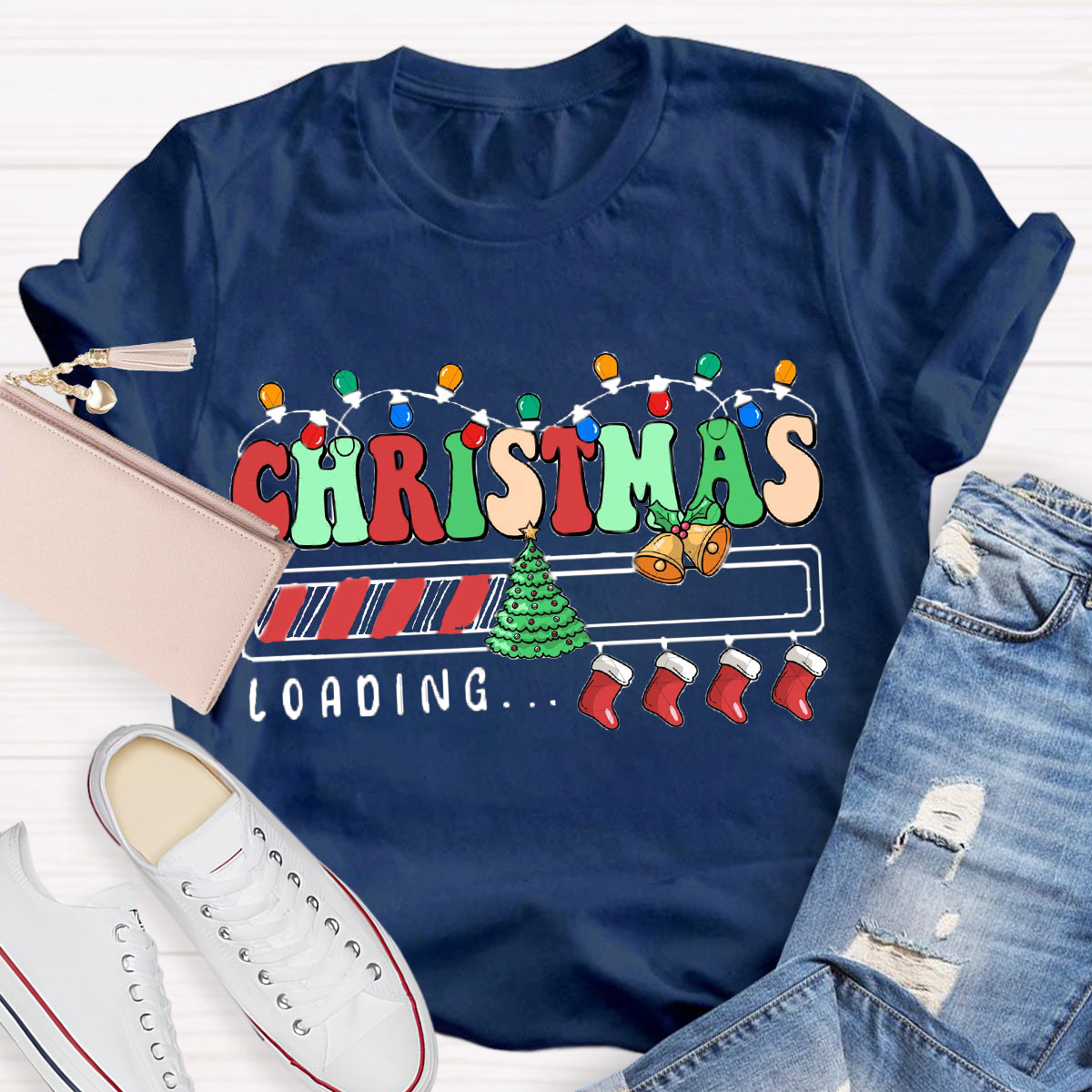 Christmas Loading Teacher T-Shirt