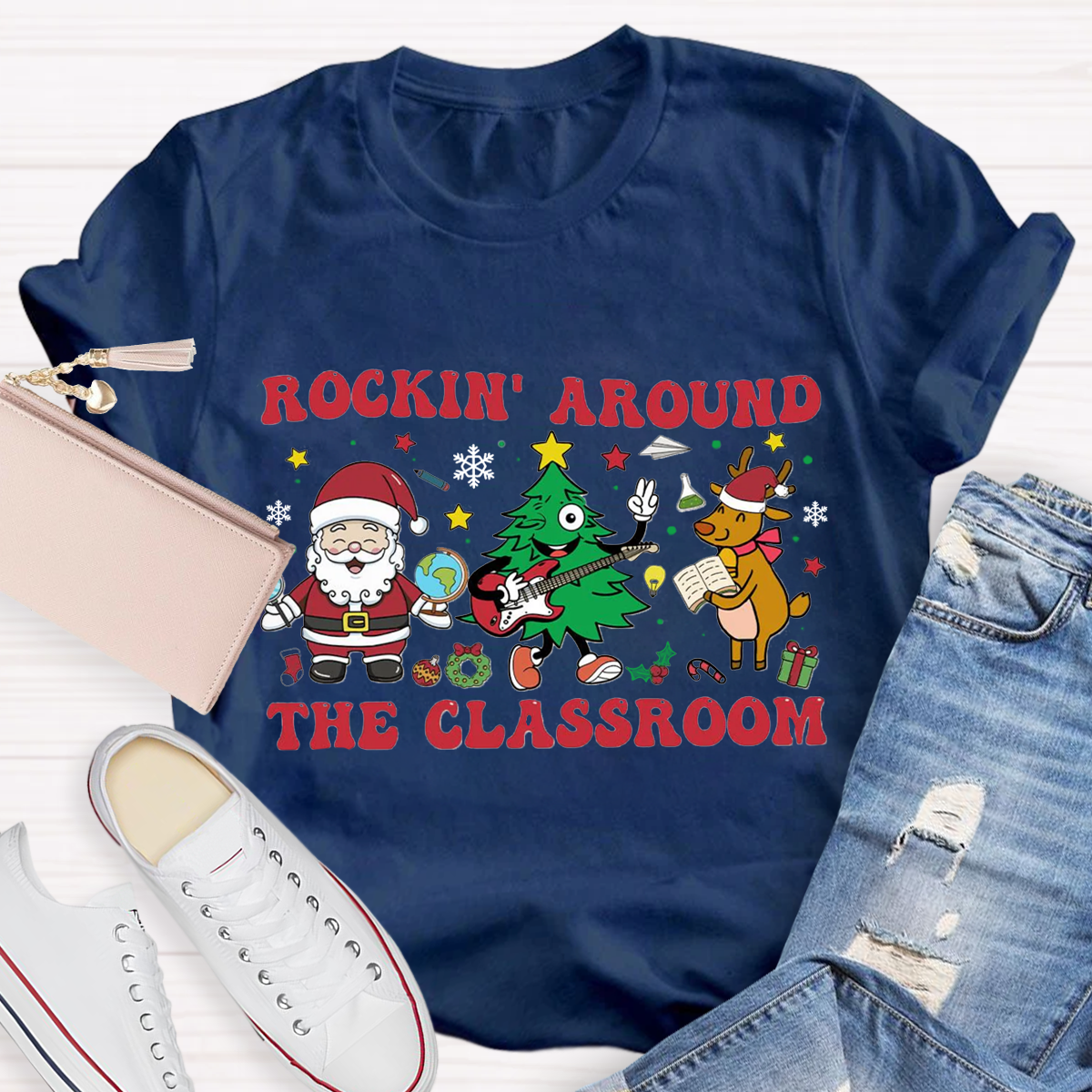 Rockin Around The Classroom Teacher T-Shirt