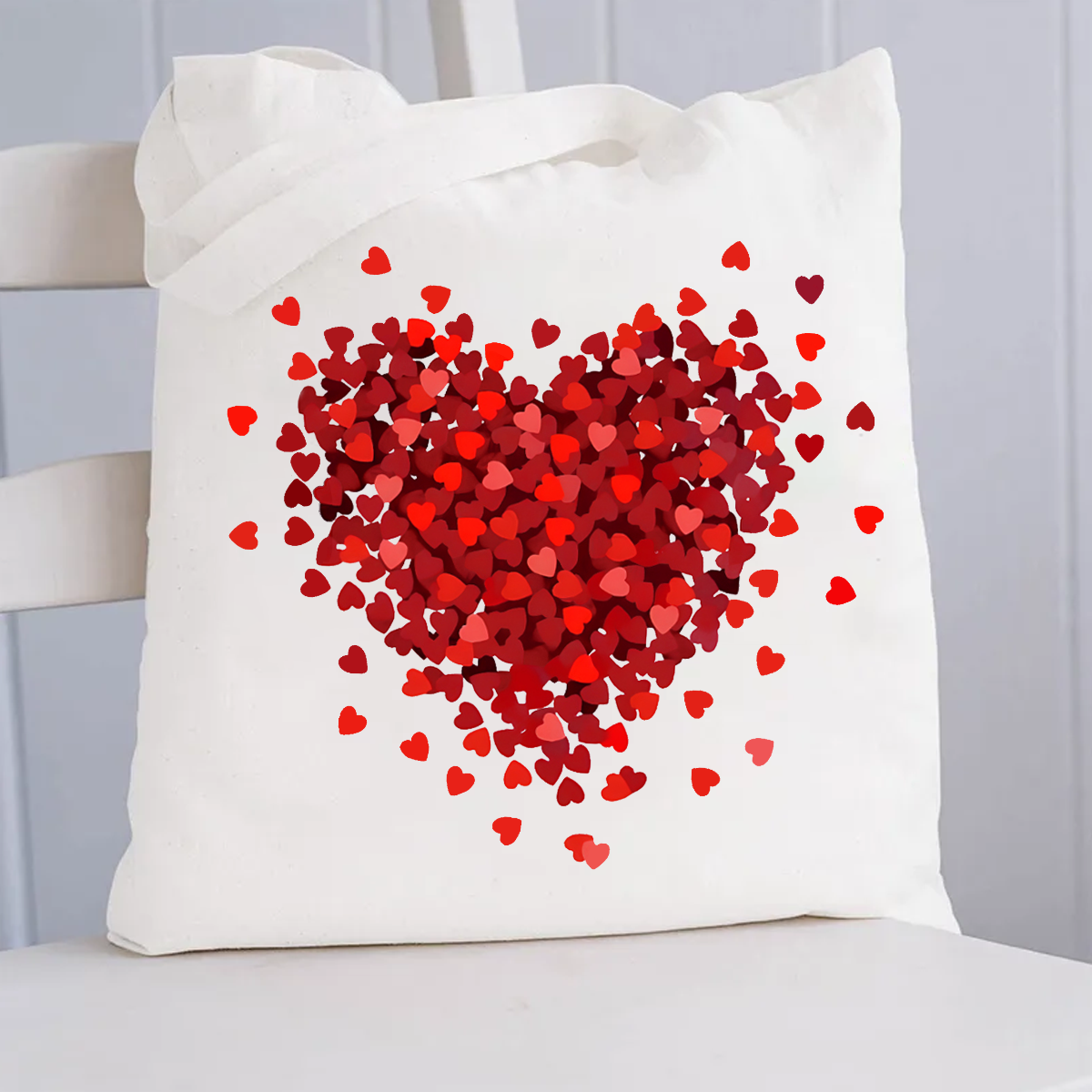 Let Love Fill Your Heart Canvas Tote Bag