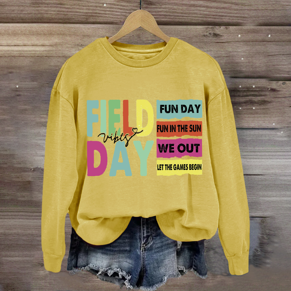 Field Day Vibes Fun In The Sun Sweatshirt