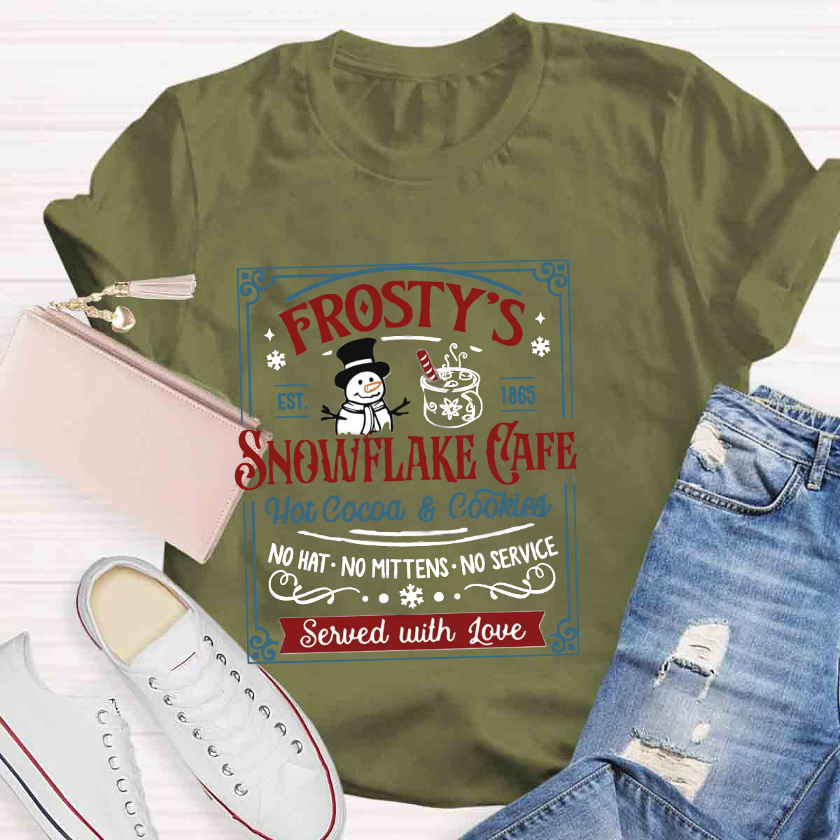 Frosty's Snowflake Cafe Teacher T-Shirt