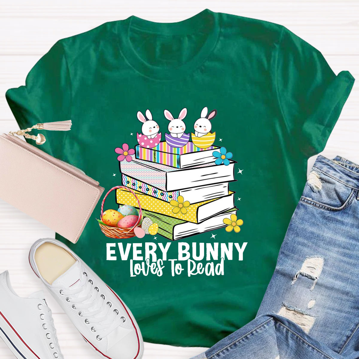 Every Bunny Loves To Read Teacher T-Shirt