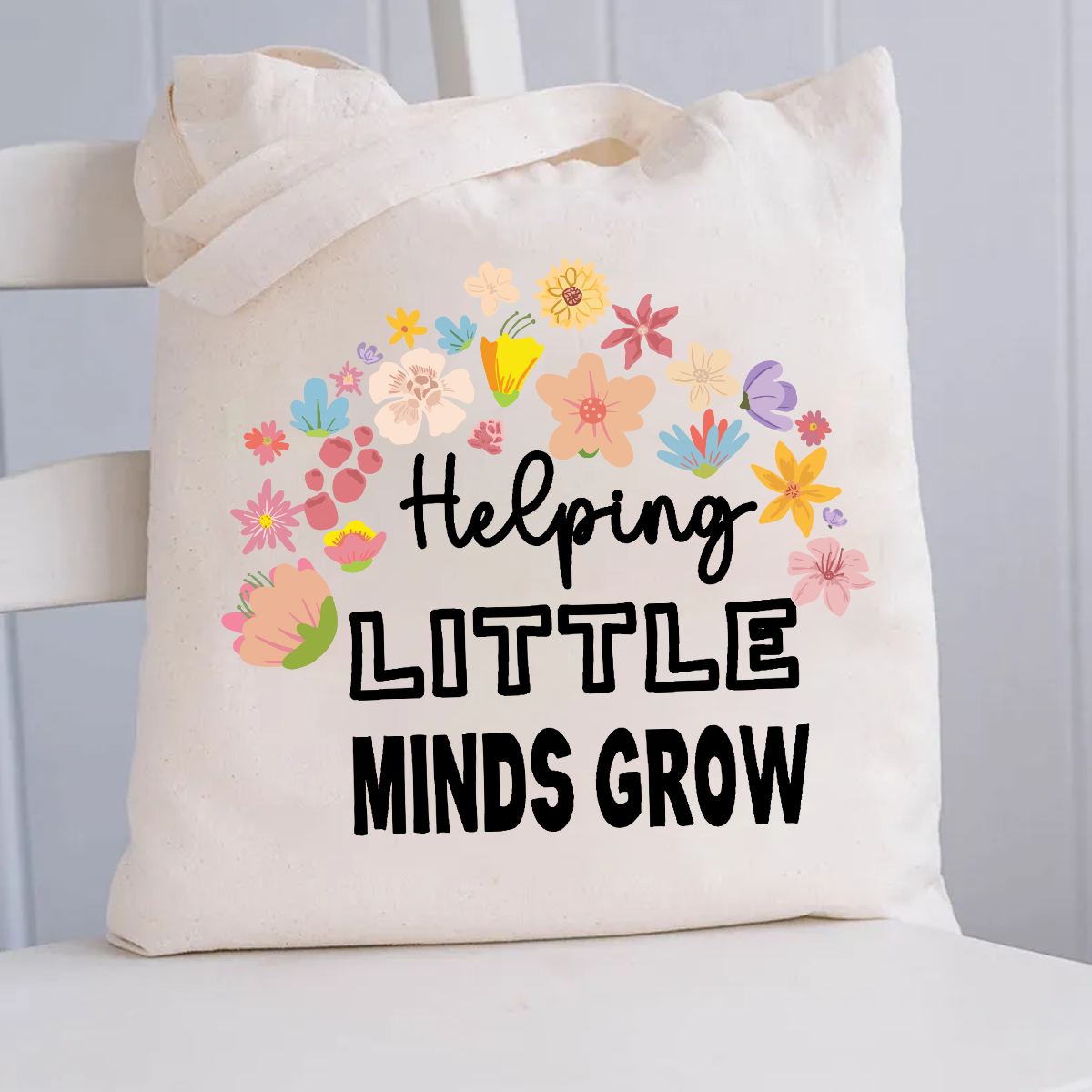 Helping Little Minds Grow Canvas Tote Bag