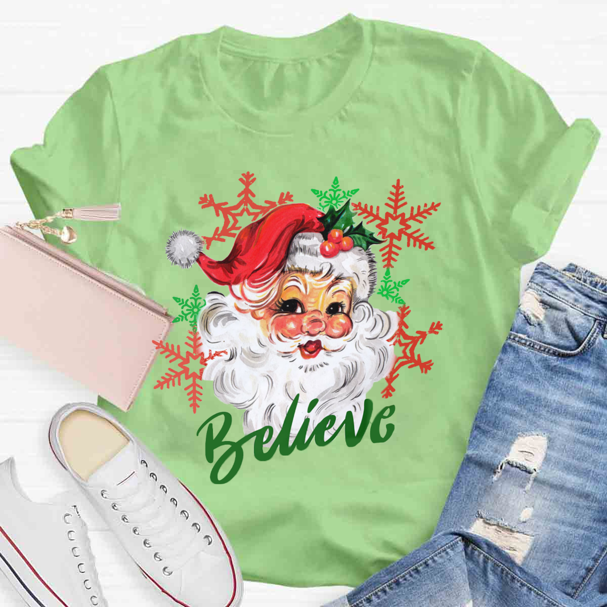 Christmas Santa Believe T-Shirt