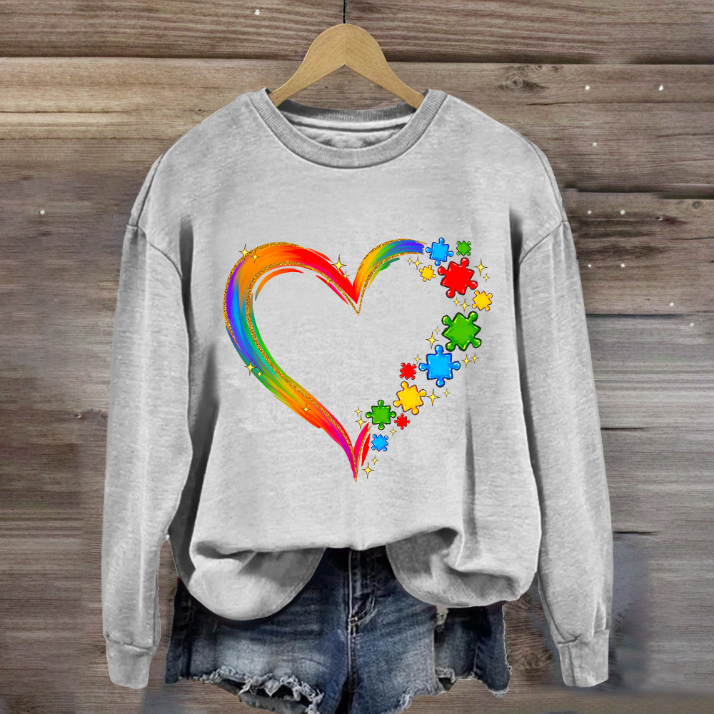 Rainbow Heart Accept Understand Love Sweatshirt