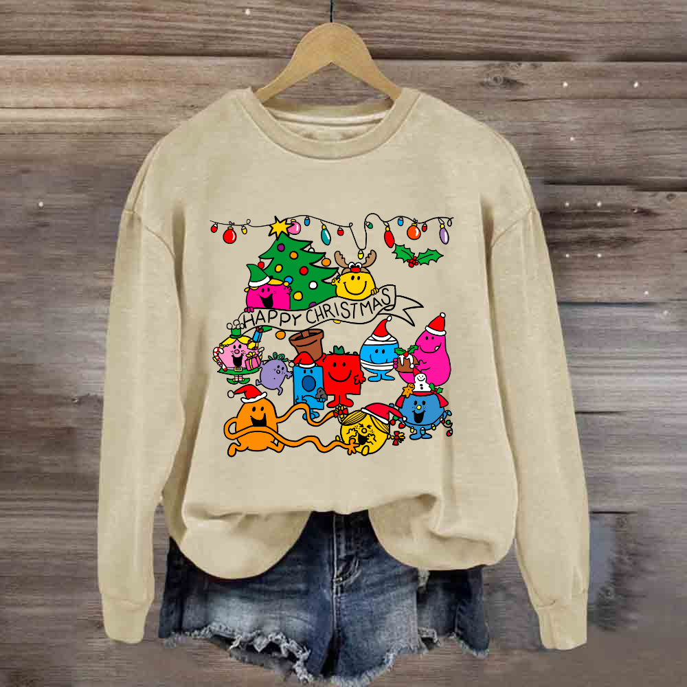 Little Miss Characters Happy Christmas Sweatshirt