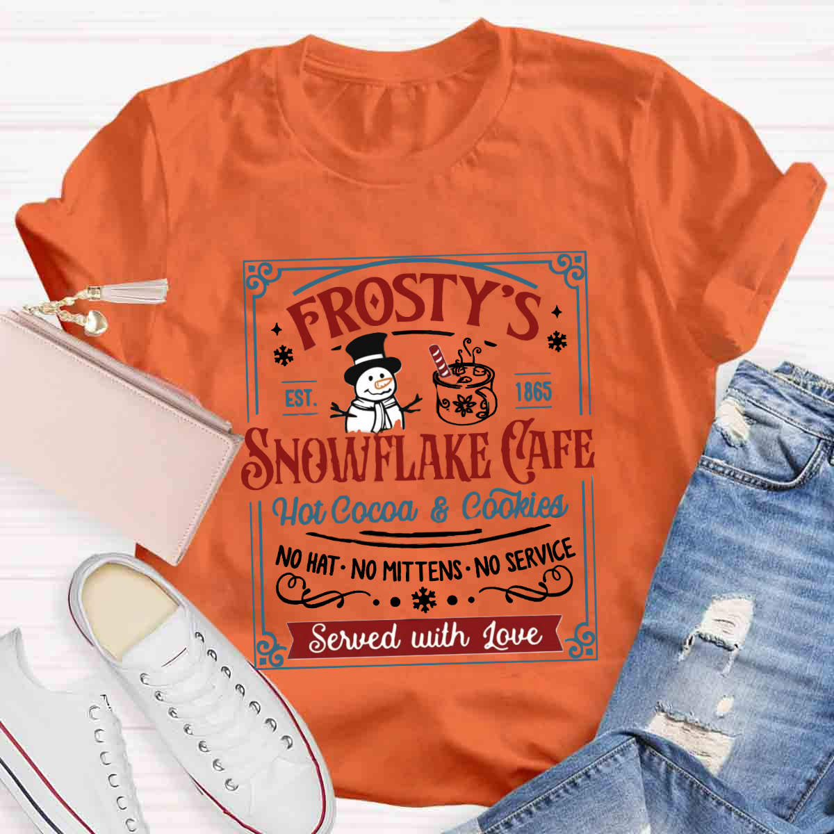 Frosty's Snowflake Cafe Teacher T-Shirt