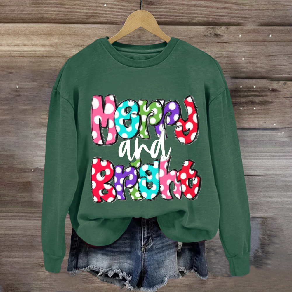 Merry And Bright Doodle Sweatshirt