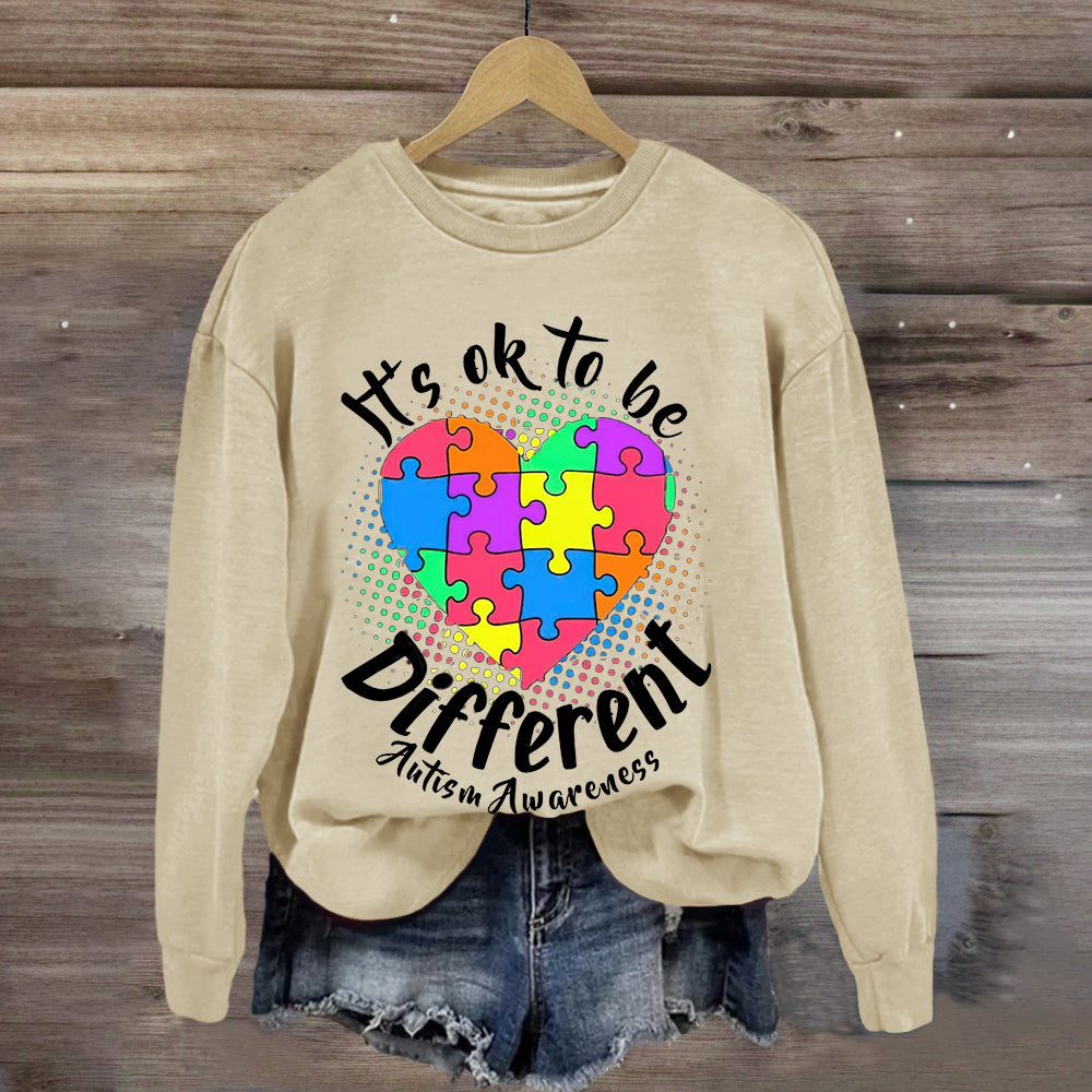 Autism It's Ok To Be Different Sweatshirt