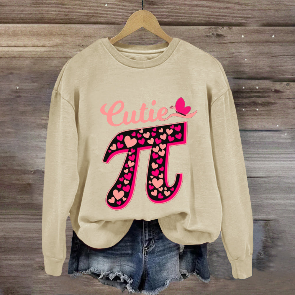 Cutie Pink Pi Math Teacher Sweatshirt