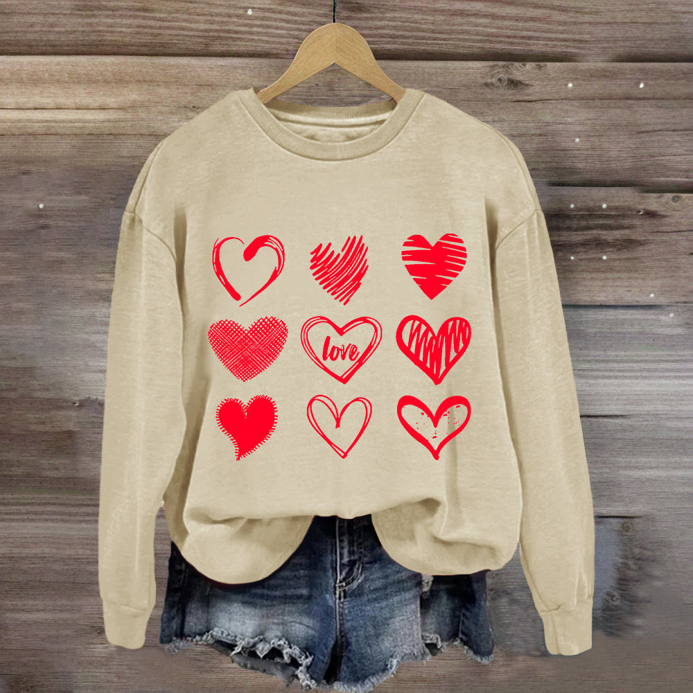 Valentine's Day Cute Love Heart Sweatshirt