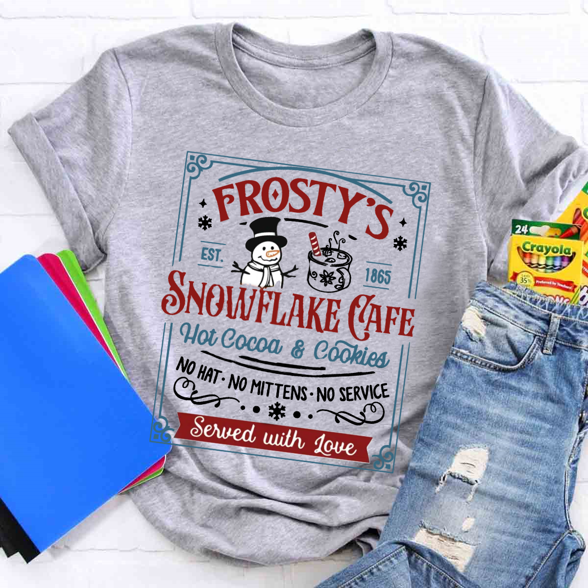 Frosty's Snowflake Cafe Teacher T-Shirt