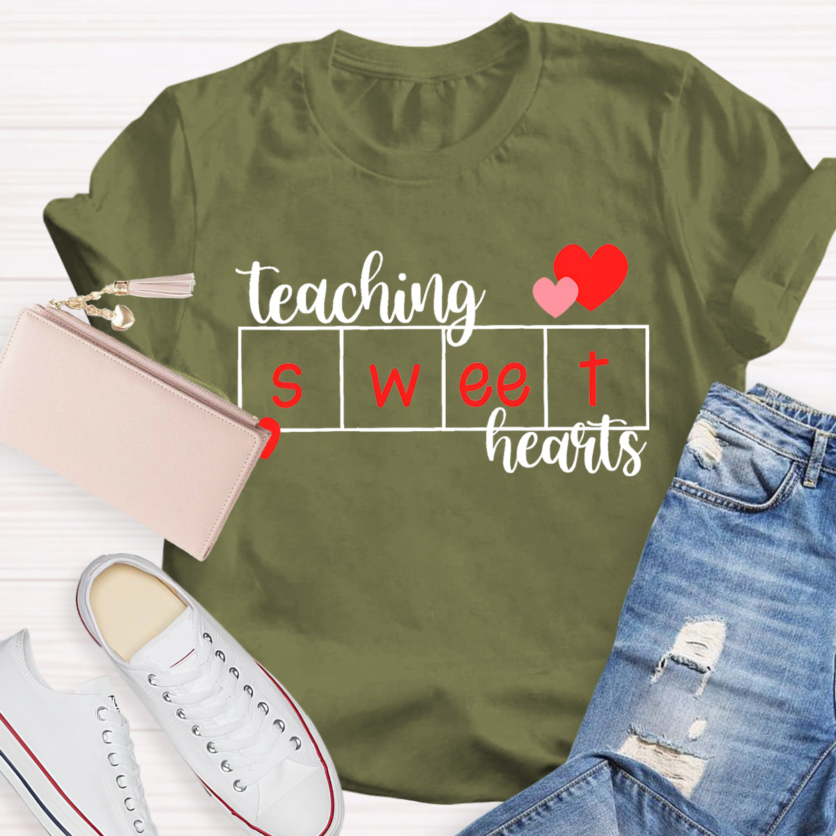 Teaching Sweet Hearts Teacher T-Shirt