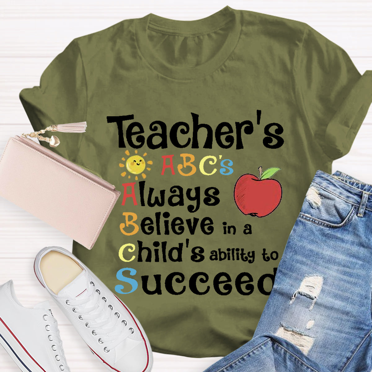 Teacher's ABCs Always Believe Success T-Shirt