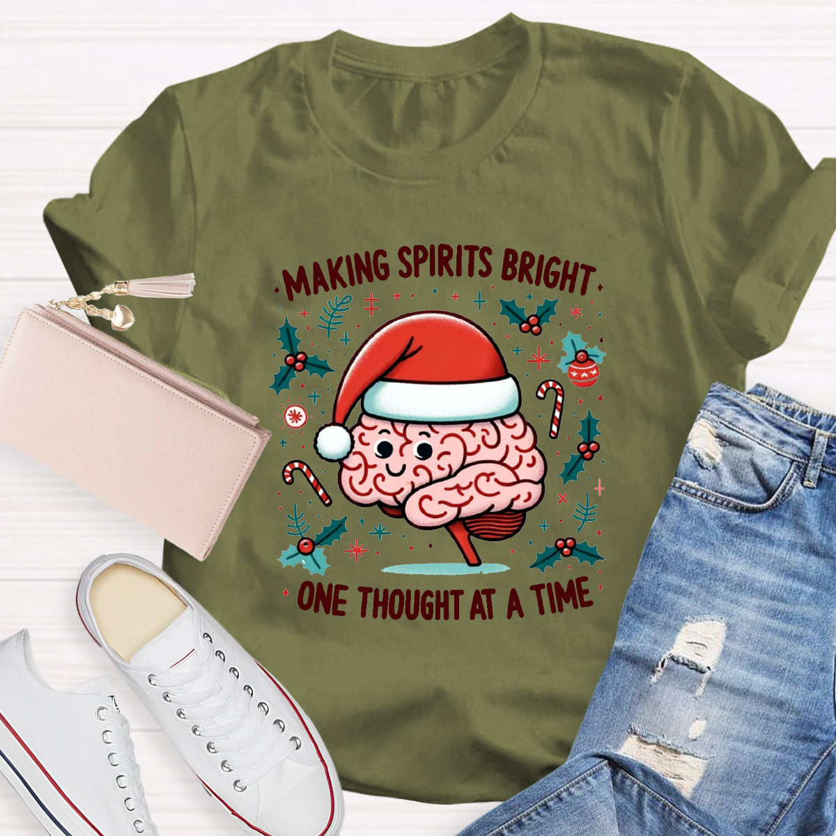 Making Spirits Bright One Thought At A Time T-Shirt