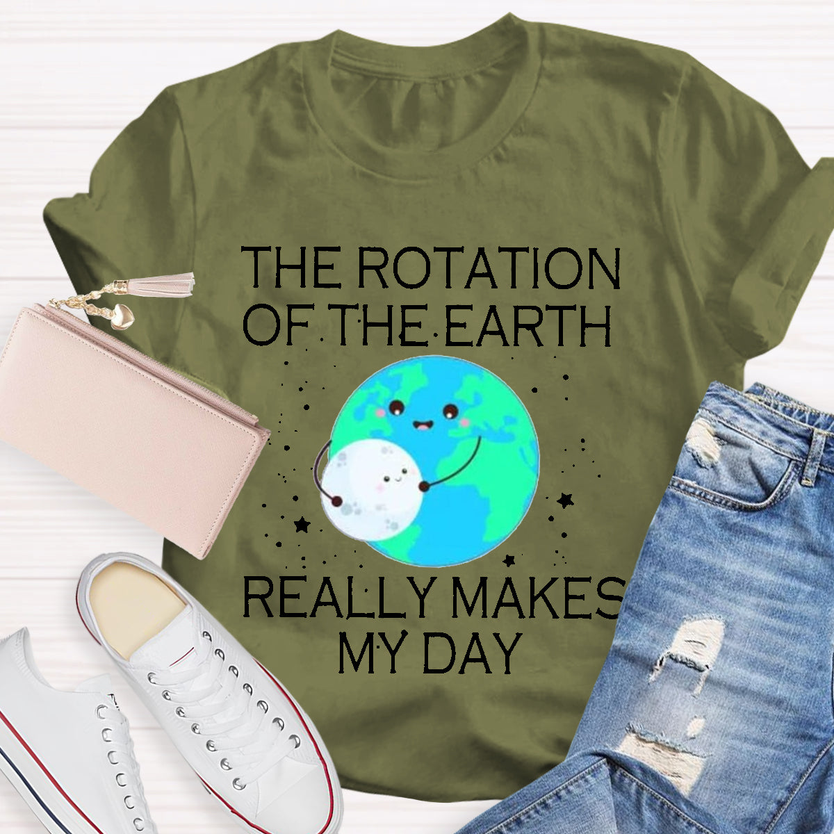 The Rotation Of The Earth Really Makes My Day Teacher T-Shirt