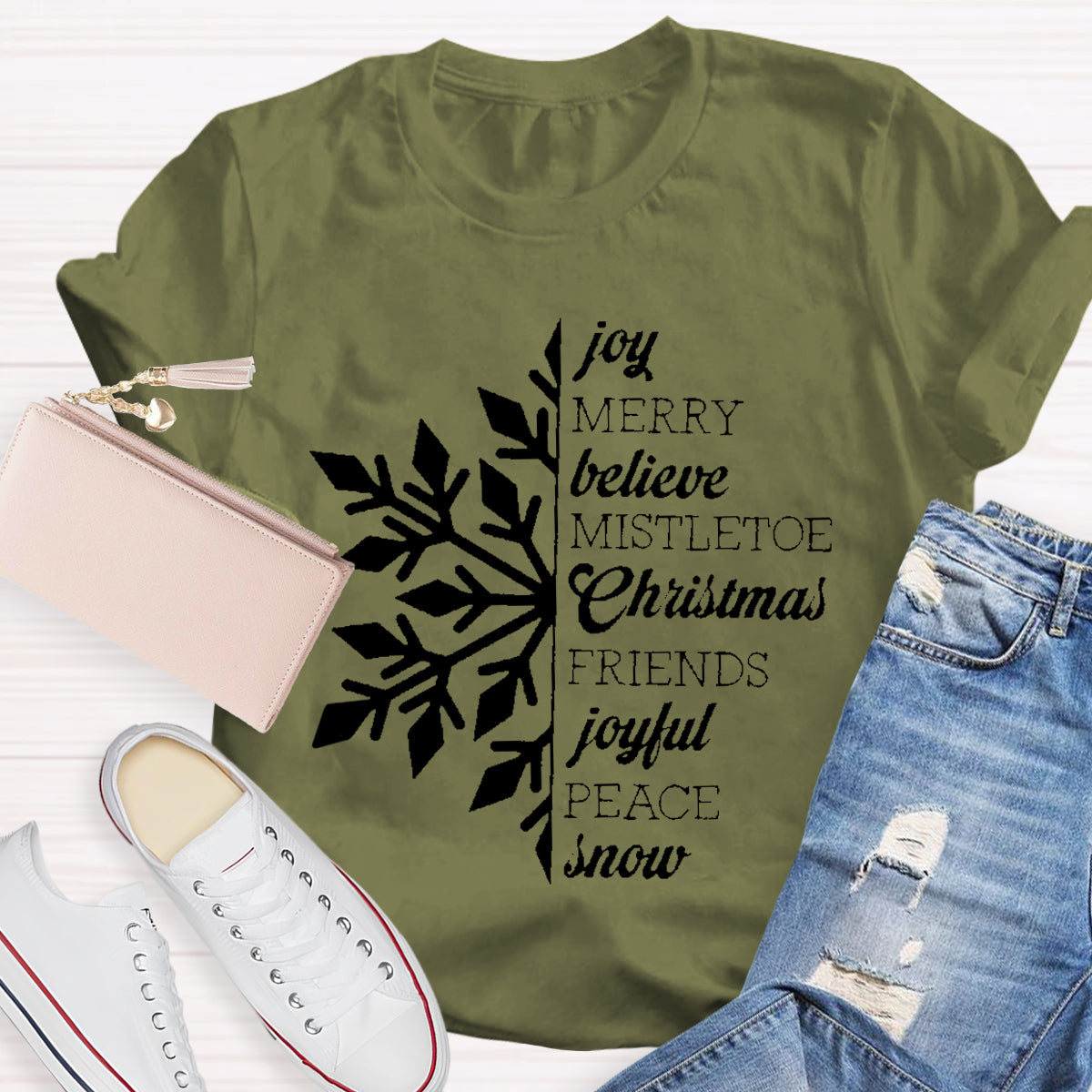 Merry Christmas Snowflake T-Shirt