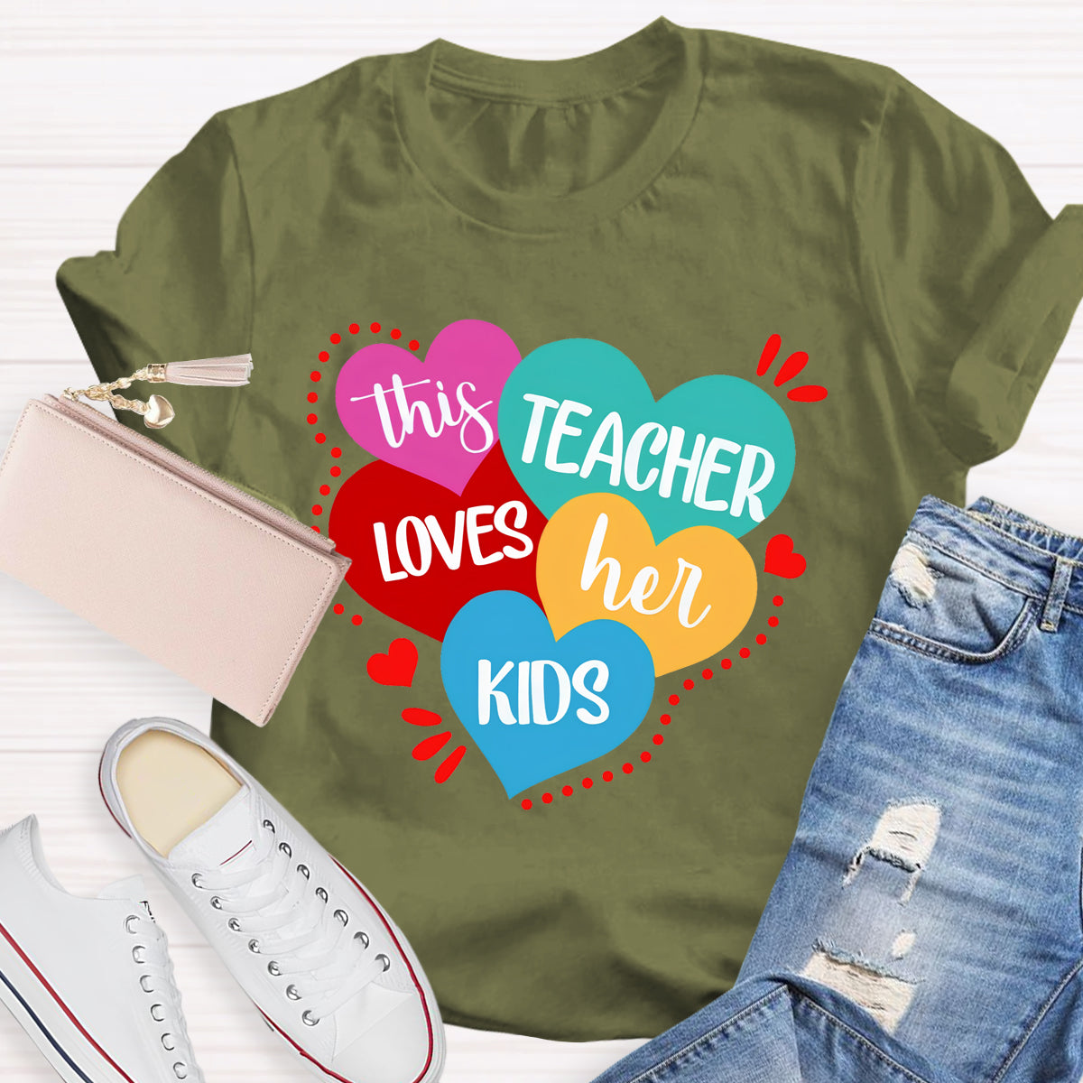 This Teacher Loves Her Kids Teacher T-Shirt