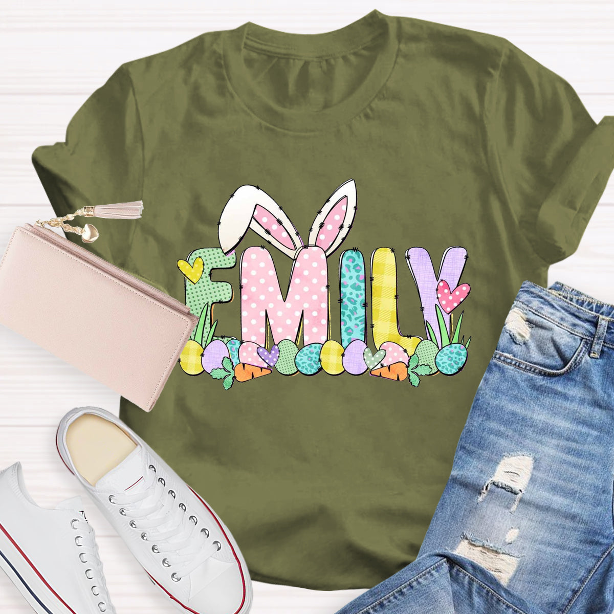 Personalized Name Easter Egg Emily T-Shirt