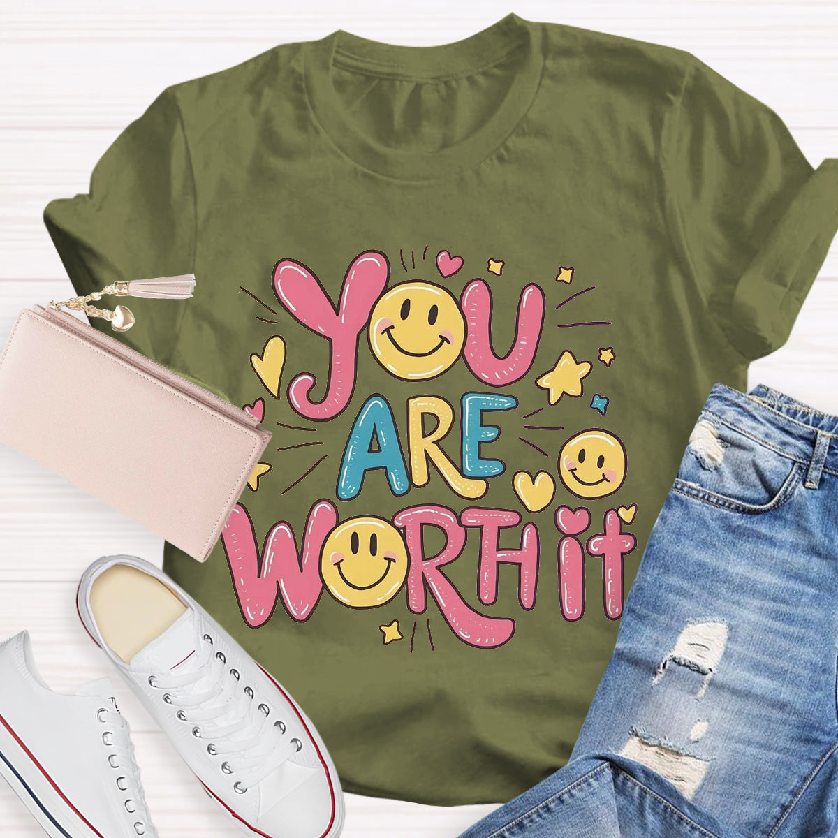 You Are Worth It Smile Face T-Shirt