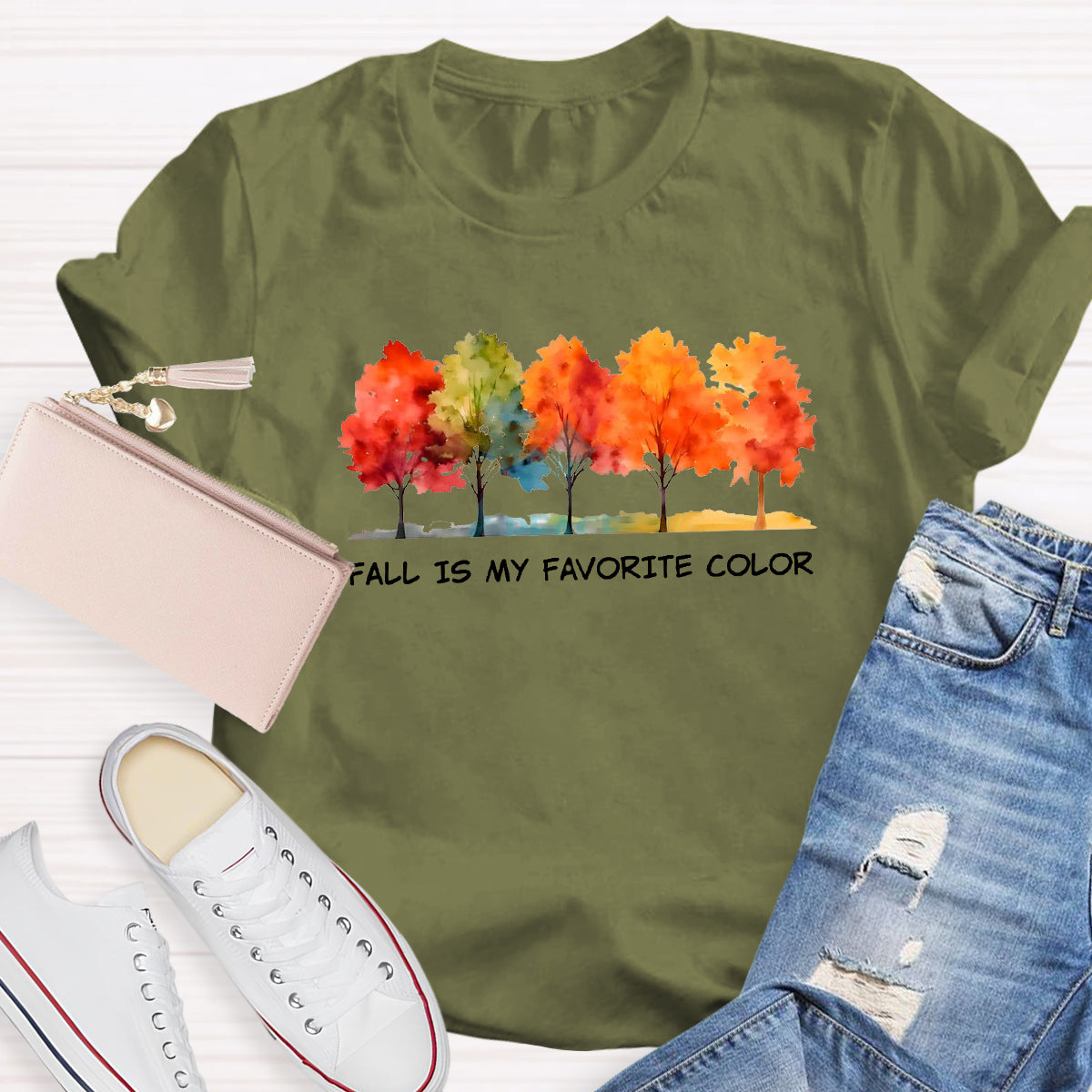 Fall Is My Favorite Color Teacher T-Shirt