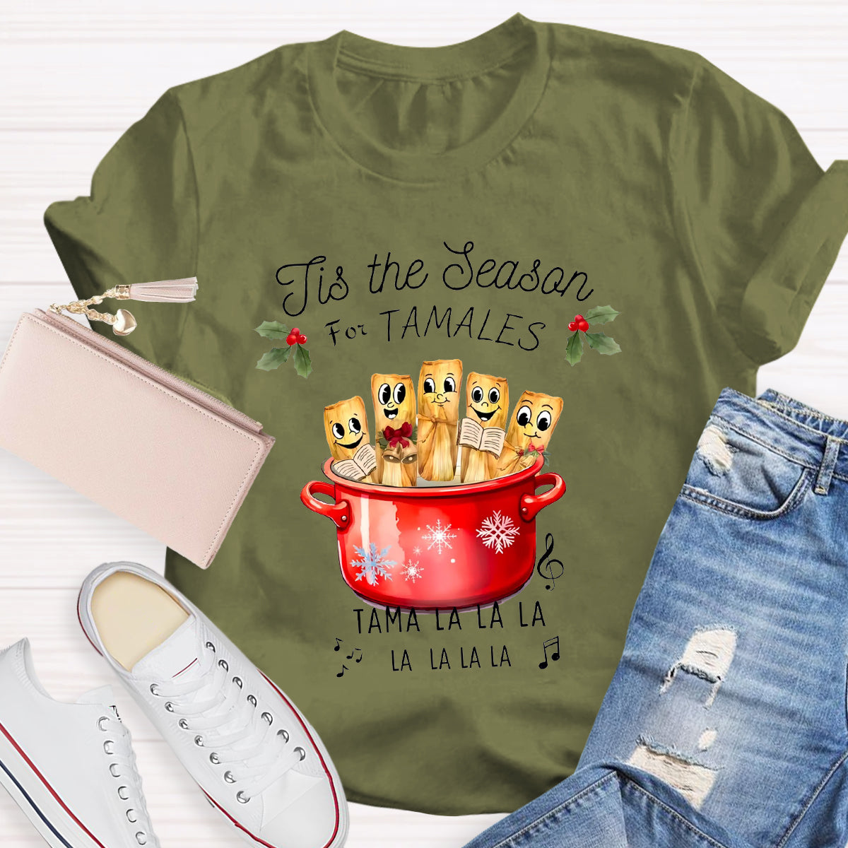 Tis The Season For Tamales Spanish Teacher T-Shirt