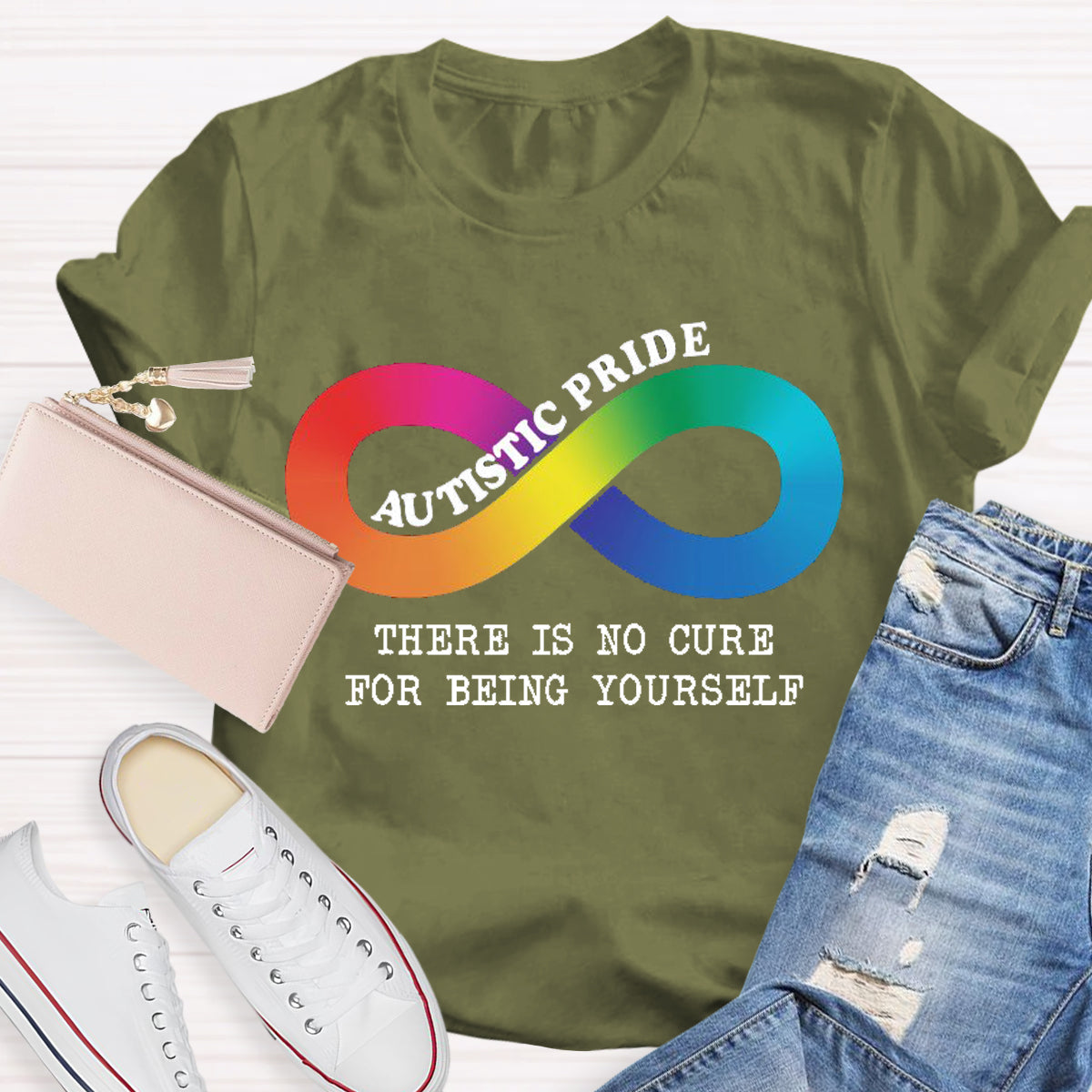 Autistic Pride There Is No Cure For Being Yourself  T-Shirt