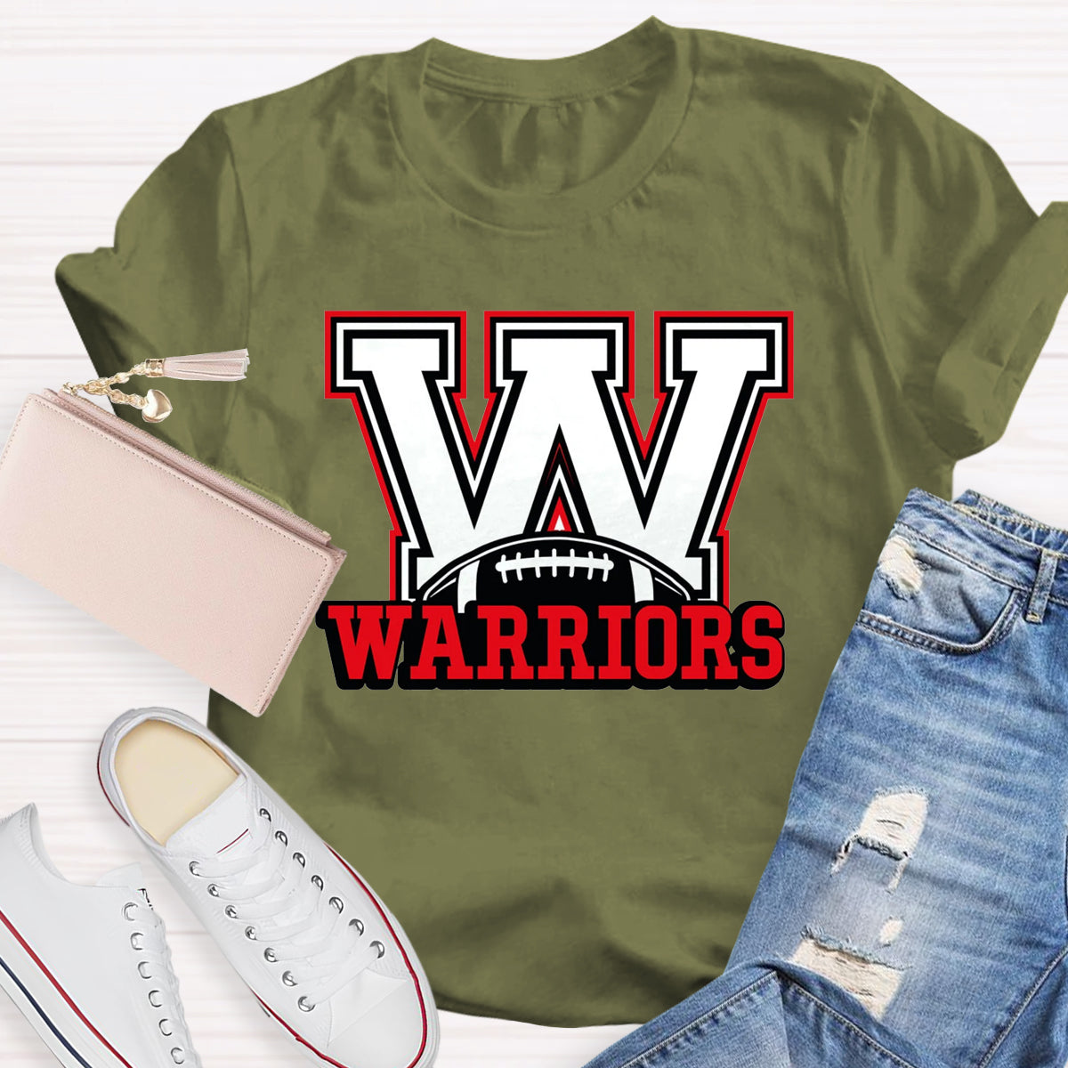 Warriors Football Cheer T-Shirt