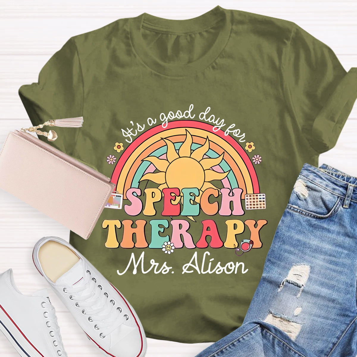 Personalized Name It's A Good Day For Speech Therapy T-Shirt